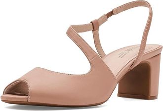 Life Stride Theo Strappy Shoes High Womens Heels Camel Tan Synthetic : 7.5 W (C), Faux Leather/Textile
