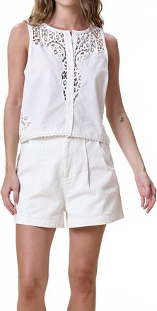 Cleobella Eileen Sleeveless Top In Ivory