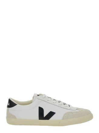 Veja V-10 White Sneakers With Side Logo Application In Leather Unisex