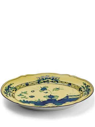 Ginori 1735 Oriente Italino Citrino platte ovalen schaal met bloemenprint - Geel