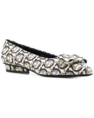 Ferragamo Gancini Viva Leather Ballet