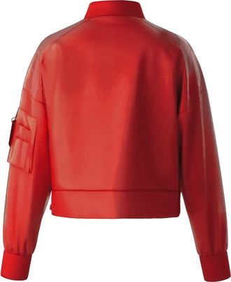 Joop Kurzjacke JOOP JEANS Olcay, Damen, Gr. XL, dunkelrot, Web, Obermaterial: 100% Polyester, kurz, Rippb&uuml;ndchen, Jacken Kurzjacke