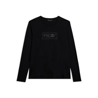 Freddy T-shirt comfort manica lunga con retro stampato