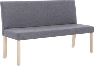 vidaXL Vidaxl - Banco de poliéster 139,5 cm gris claro