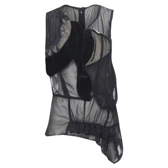 Comme Des Gar&ccedil;ons Comme des Garcons velvet patchwork bumps sleeveless vest