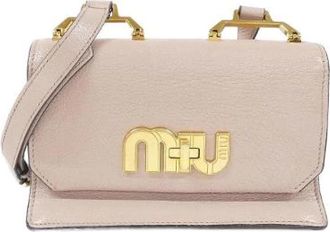 Miu Miu Pre-owned Madras Schoudertas - Dames - Vintage Schoudertas - Roze - ONE Size - Leer - Vintage