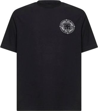 Stone Island T-shirt con logo - Nero