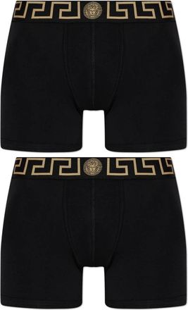 Versace Greca Border Boxers - Heren - Onderbroek - Zwart - L - Katoen - Ondergoed