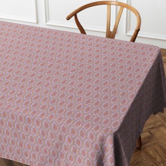 Vent de Boh&egrave;me Mantel cuadrado de algod&oacute;n estampado gr&aacute;fico lila 140x140 cm