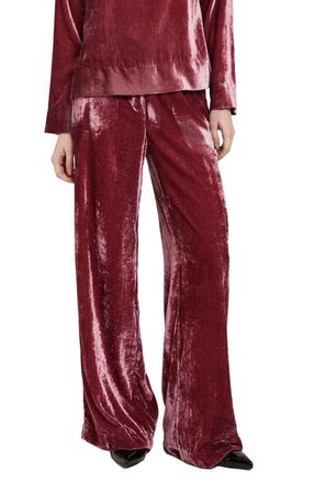 ottod'Ame Velvet Palazzo Trousers in Pink at Nordstrom, Size 42 It
