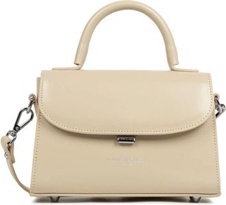 Lancaster Suave Even Flap Handbag - Dames - Handtassen - Beige - ONE Size - Leer - Tassen