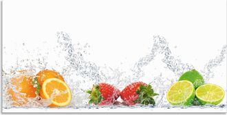 Artland Küchenrückwand »Fruchtig erfrischend gesund Fruchtmix« Alu Spritzschutz mit Klebeband, einfache Montage
