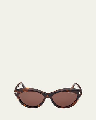 Tom Ford Toni Acetate Oval Sunglasses