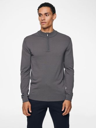 Gentiluomo Donkergrijze half zip