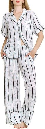 Honeydew Intimates Good Life Pajamas in Ditsy Stripe at Nordstrom, Size X-Large