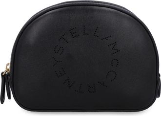 Stella McCartney Logo Wash Bag - Dames - Toilettassen - Zwart - ONE Size - Leer - Tassen