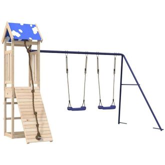 vidaXL Parque Infantil De Exterior De Madera Maciza De Pino Vidaxl