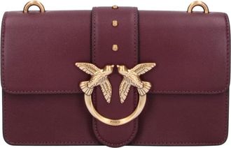 Pinko Mini Love One Shoulder Bag With Gold-Tone Love Birds Buckle