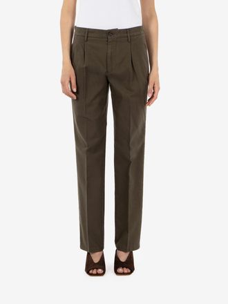 Aspesi Pantalone straight leg in cotone militare