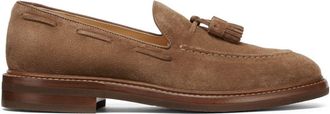 Brunello Cucinelli suede loafers - men - Suede/Thermoplastic Polyurethane (TPU)/Leather/Leather - 43 - Brown