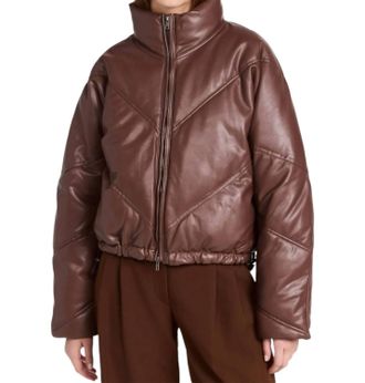 A.L.C. Womens Morrison Puffer Coat Jacket In Brown
