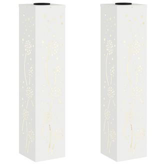 vidaXL Luz De Camino Led Solar 2 Pcs Acero Laminado En Fr&iacute;o Vidaxl
