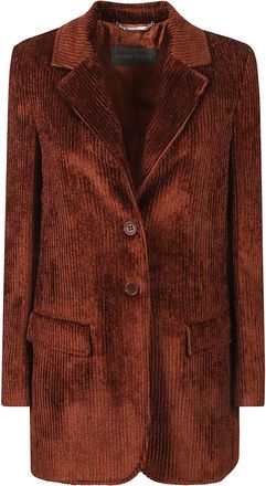 Alberta Ferretti Ribbed Two-button Blazer