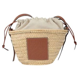 Loewe Pre-owned Bucket Bags, female, Brown, Size: ONE SIZE Pre-owned Drawstring Bucket Shoulder Bag
