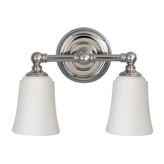 Netlighting Huguenot Lake 2 Light Bathroom Over Mirror Light Polished Chrome IP44 G9 in Grey