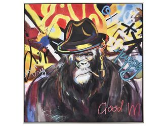 Schubiger M&ouml;bel Bild Street Art Schimpanse mit Hut