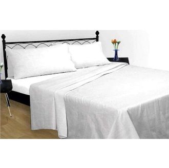 Lewis's Brushed Cotton Sheet Range - White - Pillowcase Pair | TJ Hughes