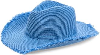 Melrose and Market Fringe Woven Cowboy Hat in Blue Beyond at Nordstrom Rack