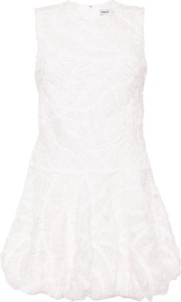 SIMKHAI Vallan ruffle-detail minidress - women - Polyester/Nylon/Polyester - 8 - White