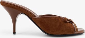 Miu Miu Sandali in suede con dettaglio fiocco frontale - MIU MIU - gender_Woman