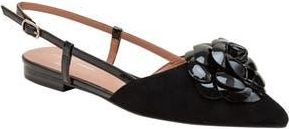 Linea Paolo Cammy Slingback Pointed Toe Flat in Black Ii at Nordstrom Rack, Size 5