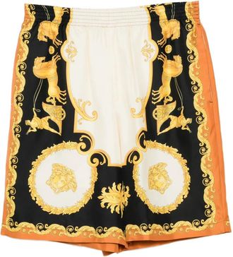 Versace Shorts Hall Of Hero con stampa - Nero