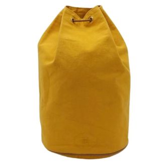 Herm&egrave;s Pre-owned Bucket Bags, female, Yellow, Size: ONE SIZE Pre-owned Polochon Mimil GM Canvas Leather Shoulder Bag
