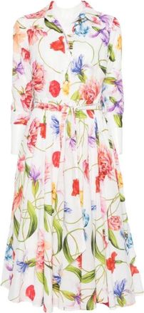 Lavi Shirt Dresses, female, White, Size: M Printed Cotton Dress