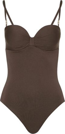 Max Mara Chantal One-Piece Badpak - Dames - Badpakken - Bruin - 2XL - Badmode