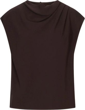 Agnona Dames, Tops, Bruin, Maat: XL