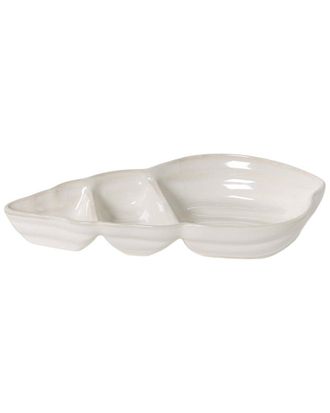 Two's Company Shell Shaped Sectional Serving Dish