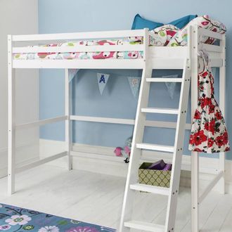 N&ouml;a & Nani Texas High Sleeper Cabin Bed in White | Size: Single