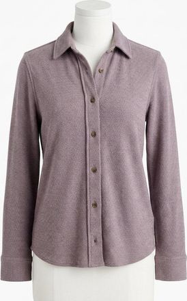 Faherty Legend Sweater Shirt In Dusty Plum