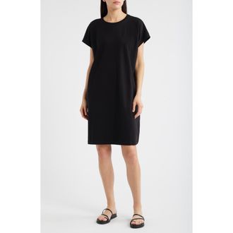 Eileen Fisher Crewneck T-Shirt Dress in Black at Nordstrom Rack, Size Xx-Small