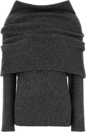 Entire studios Wollen Trui - Dames - Ronde hals truien - Grijs - Xl/2Xl - Wol - Truien & Vesten