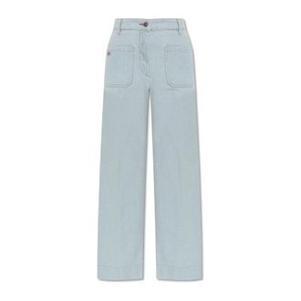 Victoria Beckham Logo Jeans - Dames - Bootcut Jeans - Blauw - W28 - Denim - Jeans