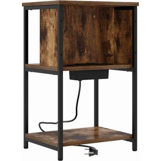 vidaXL Armario de Noche Roble ahumado 38 x 31 x 61 cm Vidaxl