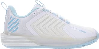 K-Swiss Womens Ultrashot 3 Tennis Shoe In White/blueglow
