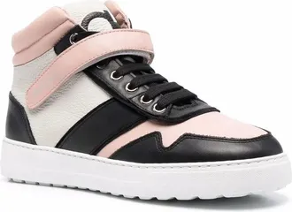 Ferragamo Noe High-Top Sneaker - Pink