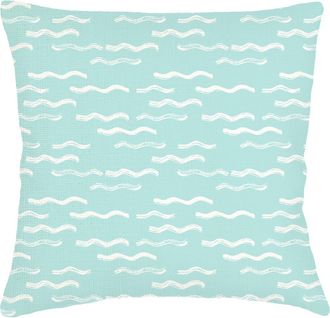 Anaya with Love Wave Pool Aqua Linen Euro Pillow 26x26 with Down Insert at Nordstrom